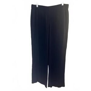 Vince Women's Black Wide Leg High Rise Pant Elastic Waist Pockets Size Large NWT